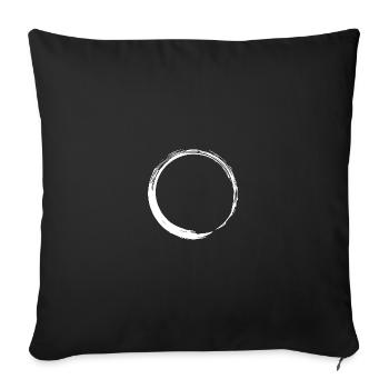 Circle shape circle icon design variant New white - Sofa pillowcase 17,3'' x 17,3'' (45 x 45 cm) - black - Front