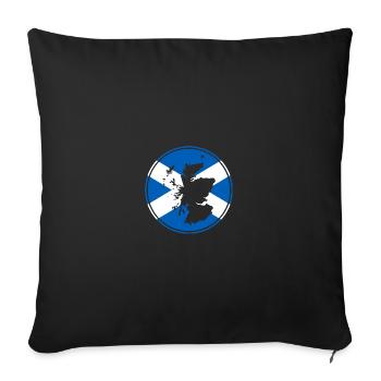 Carte de l’Écosse Pride Flag Écossais - Housse de coussin décorative 45 x 45 cm - noir - Devant