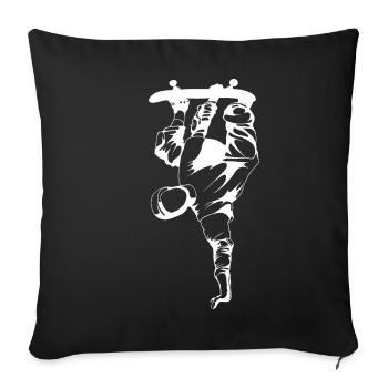 Skate skateboard - Sofa pillowcase 17,3'' x 17,3'' (45 x 45 cm) - black - Front