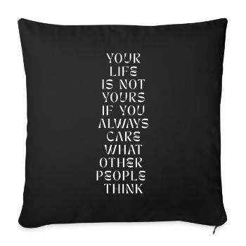 Soyez vous-même - Housse de coussin décorative 45 x 45 cm - noir - Devant