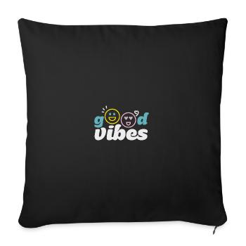 good_vibes - Sofakissenbezug 45 x 45 cm - Schwarz - Vorne