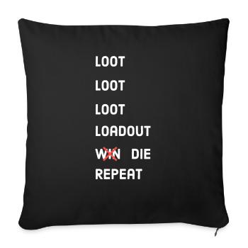 Gamers Life - Sofa pillowcase 17,3'' x 17,3'' (45 x 45 cm) - black - Front
