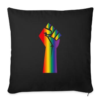 #LGBTQ - Housse de coussin décorative 45 x 45 cm - noir - Devant