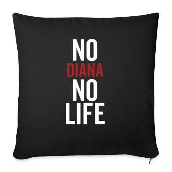 Pas de Diana Pas de vie - Housse de coussin décorative 45 x 45 cm - noir - Devant