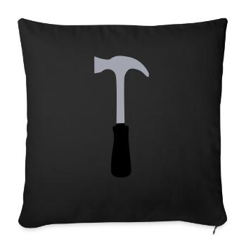 hammer - Sofakissenbezug 45 x 45 cm - Schwarz - Vorne