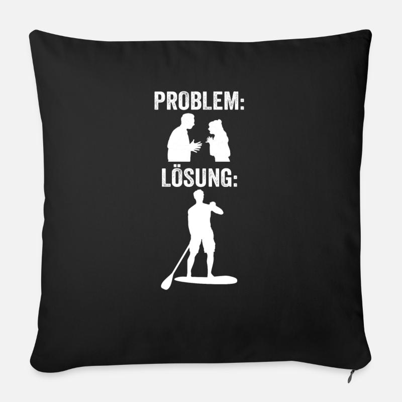 Stand Up Paddeling - Sofakissenbezug 45 x 45 cm - Schwarz