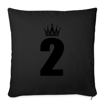 2 - Housse de coussin décorative 45 x 45 cm - noir - Devant