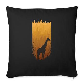 autumn forest - Sofa pillowcase 17,3'' x 17,3'' (45 x 45 cm) - black - Front