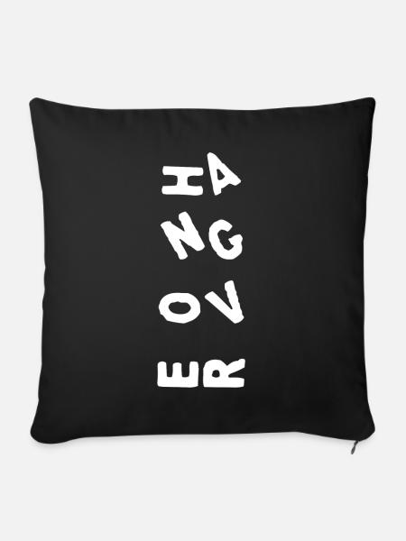 HANGOVER Schriftzug - weiß - Sofakissenbezug 45 x 45 cm - Schwarz