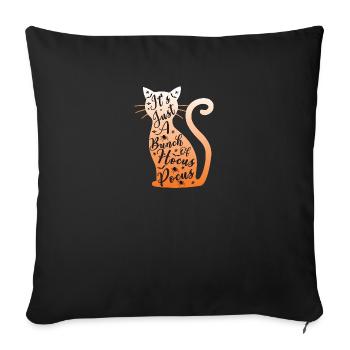 Es ist nur ein Haufen Hokuspokus Halloween Katzenliebe - Sofakissenbezug 45 x 45 cm - Schwarz - Vorne