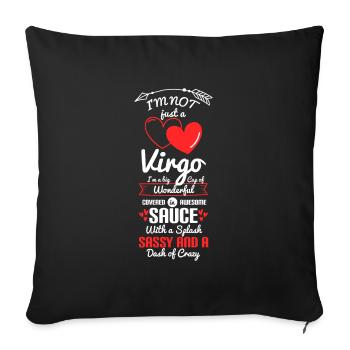 Zodiac sign Virgo Planet - Sofa pillowcase 17,3'' x 17,3'' (45 x 45 cm) - black - Front