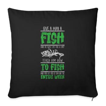 Ange Petri Heil hameçon - Housse de coussin décorative 45 x 45 cm - noir - Devant