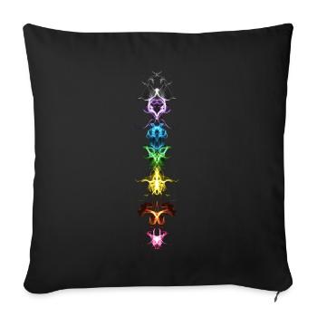 Chakra Flamme Spiritualität Buddhismus Yoga Symbol - Sofakissenbezug 45 x 45 cm - Schwarz - Vorne