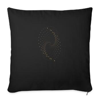 Conception de points abstraits - Housse de coussin décorative 45 x 45 cm - noir - Devant