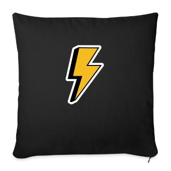 Retro Lightning - Sofa pillowcase 17,3'' x 17,3'' (45 x 45 cm) - black - Front