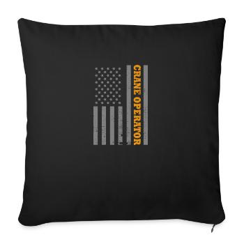 Grue Mon érection paie les factures Grues - Housse de coussin décorative 45 x 45 cm - noir - Devant