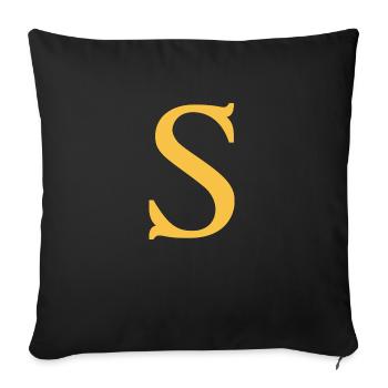 S - Sofa pillowcase 17,3'' x 17,3'' (45 x 45 cm) - black - Front