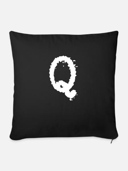 Q - Sofakissenbezug 45 x 45 cm - Schwarz