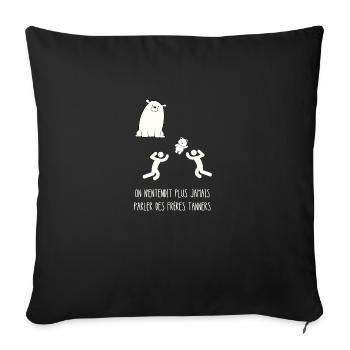maman ours - Housse de coussin décorative 45 x 45 cm - noir - Devant