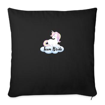 Team Bride - Sofa pillowcase 17,3'' x 17,3'' (45 x 45 cm) - black - Front