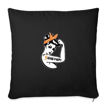 ADHD attention disorder - Sofa pillowcase 17,3'' x 17,3'' (45 x 45 cm) - black - Front