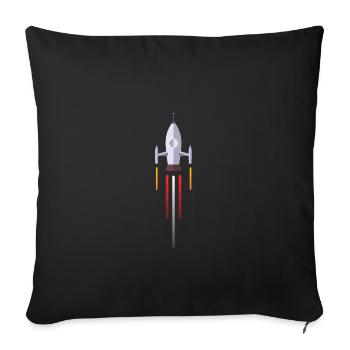 blast-off - Sofa pillowcase 17,3'' x 17,3'' (45 x 45 cm) - black - Front