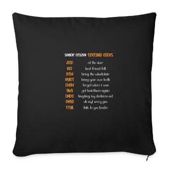 Text-Codes Senior Citizen oder Eldery Person Gesch - Sofakissenbezug 45 x 45 cm - Schwarz - Vorne