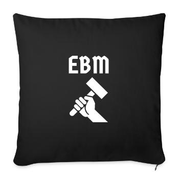 Old School EBM - Electronic Body Music - Sofakissenbezug 45 x 45 cm - Schwarz - Vorne