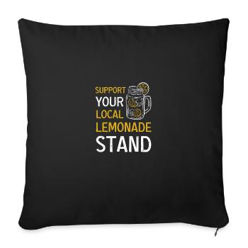 Lemonade Lemon Drink Soda Cadeau - Housse de coussin décorative 45 x 45 cm - noir - Devant