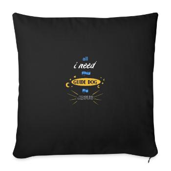 Blinder Blind Sehbehindert Witzig Geschenk - Sofakissenbezug 45 x 45 cm - Schwarz - Vorne