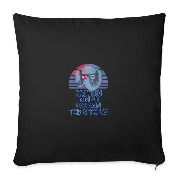 British Indian Ocean Territory - Sofa pillowcase 17,3'' x 17,3'' (45 x 45 cm) - black - Front
