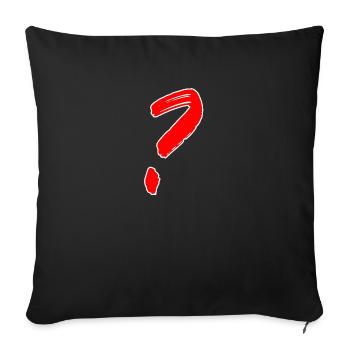 Question mark - Sofa pillowcase 17,3'' x 17,3'' (45 x 45 cm) - black - Front