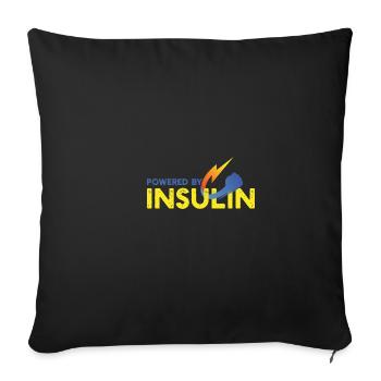 Insulin-driven diabetes awareness - Sofa pillowcase 17,3'' x 17,3'' (45 x 45 cm) - black - Front