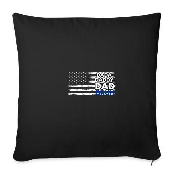 Funny saying USA American flag Dada - Sofa pillowcase 17,3'' x 17,3'' (45 x 45 cm) - black - Front
