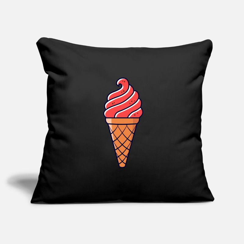 SOFTEIS EISCREME EISBECHER WAFFELEIS GESCHENKIDEE Sofakissenbezug 45 x 45 cm