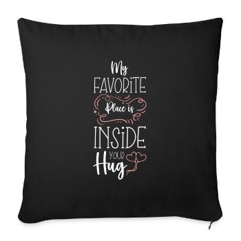 Câlin Teddy Bear Mignon Ami - Housse de coussin décorative 45 x 45 cm - noir - Devant