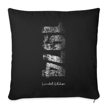 Edition Limitée 1974 - Cadeau d’anniversaire - Housse de coussin décorative 45 x 45 cm - noir - Devant
