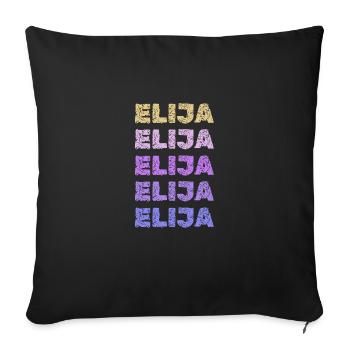 Elijah - Sofa pillowcase 17,3'' x 17,3'' (45 x 45 cm) - black - Front