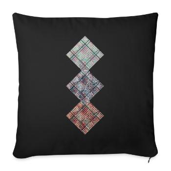 Abstract No. 39 - Sofa pillowcase 17,3'' x 17,3'' (45 x 45 cm) - black - Front