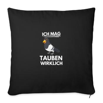 Taubenrennen Vogel Tier Lustiges Geschenk Taube - Sofakissenbezug 45 x 45 cm - Schwarz - Vorne