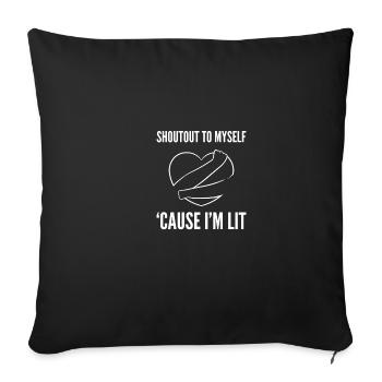 Je suis illuminé Incroyable ou courageux Perso - Housse de coussin décorative 45 x 45 cm - noir - Devant