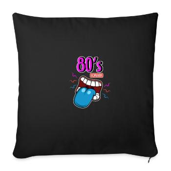 Cadeau symbole des années 80 pour toujours des années 80 - Housse de coussin décorative 45 x 45 cm - noir - Devant