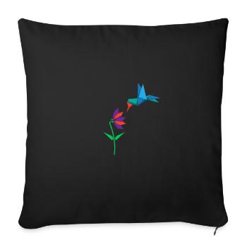 Origami Oiseau Orendamist Poison - Housse de coussin décorative 45 x 45 cm - noir - Devant