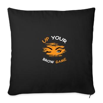 Technicien de microblading de jeu de sourcils. Cadeau - Housse de coussin décorative 45 x 45 cm - noir - Devant