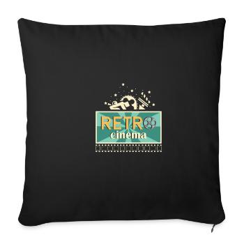 Cinéma rétro. Intellectuel. Poison - Housse de coussin décorative 45 x 45 cm - noir - Devant