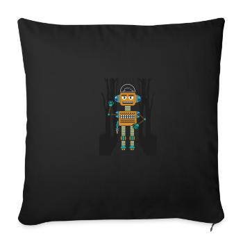 Robot Army Robotics Ingénieur Cadeau - Housse de coussin décorative 45 x 45 cm - noir - Devant