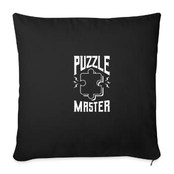 Puzzle Master Gamer Gift - Sofa pillowcase 17,3'' x 17,3'' (45 x 45 cm) - black - Front