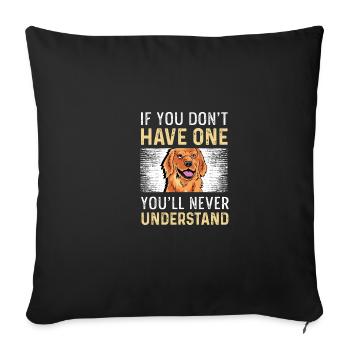 You Will Never Understand Vegan Gift - Sofa pillowcase 17,3'' x 17,3'' (45 x 45 cm) - black - Front