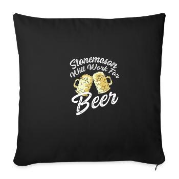 Arbeit für Bier Alkoholische Person Gift - Sofakissenbezug 45 x 45 cm - Schwarz - Vorne