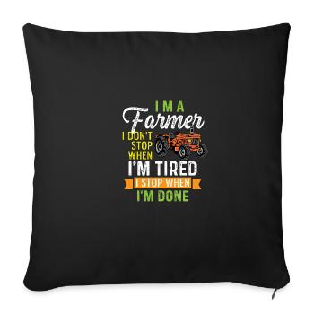 Stop when you're done Engaged or - Sofa pillowcase 17,3'' x 17,3'' (45 x 45 cm) - black - Front